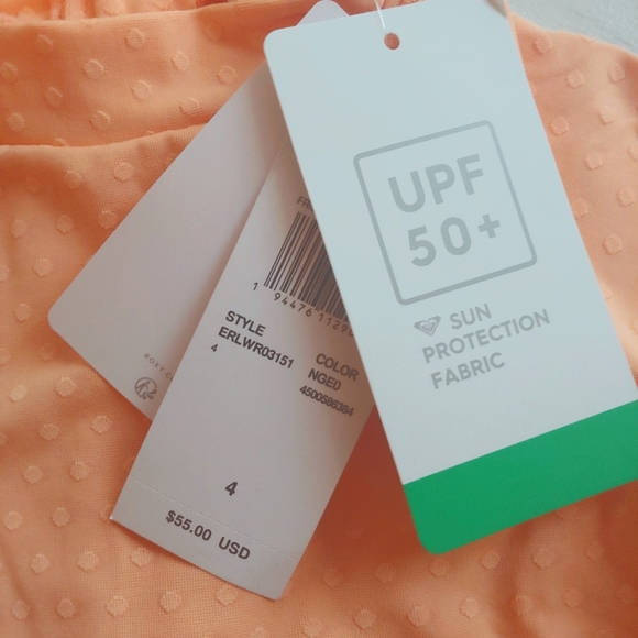 ROXY girl Peach Dot Full Rashguard Swimsuit NEW. ADORABLE - Picture 9 of 9